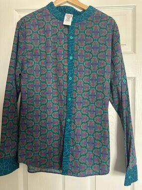 Marvel Teal & Purple Geometric Button-Up Shirt